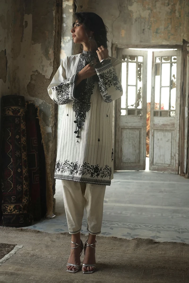 2 Piece Embroidered Khaddar Suit - W-FB-CW-26-485822