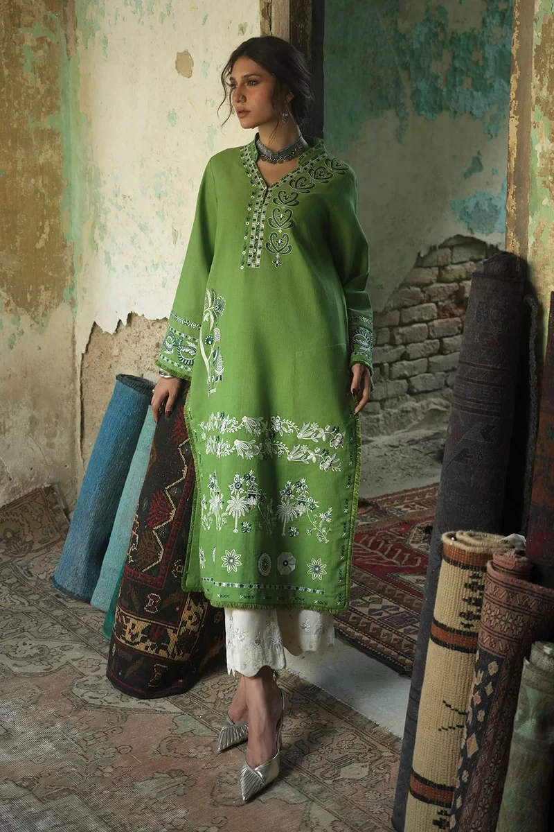 2 Piece Embroidered Khaddar Suit - W-FB-CW-26-485821