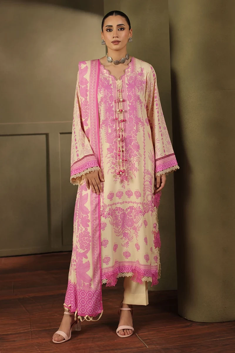 3 Piece Printed Crepe Dobby Suit - W-FB-WCH-26-487542