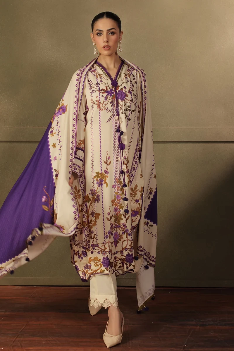 3 Piece Printed Crepe Dobby Suit - W-FB-WCH-26-487545