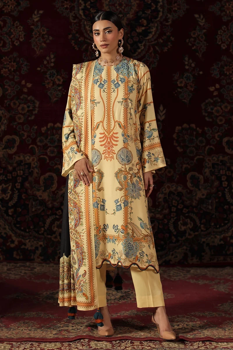 3 Piece Printed Crepe Dobby Suit - W-FB-WCH-26-487546